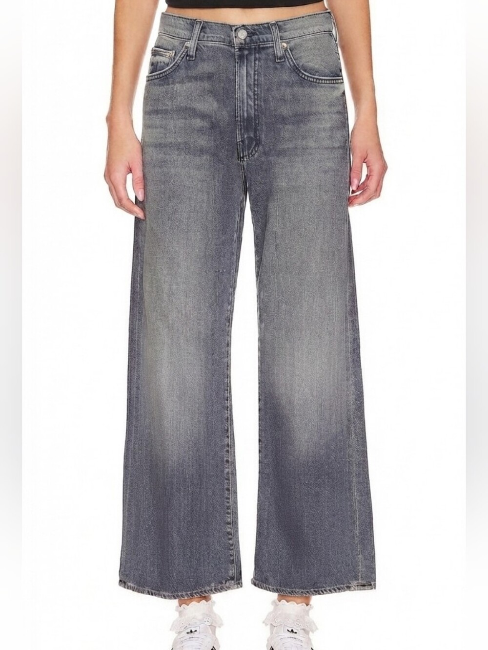 Mother The Dodger Ankle in Off The Beaten Path Wide Leg Rigid Jeans 29 Baggy
